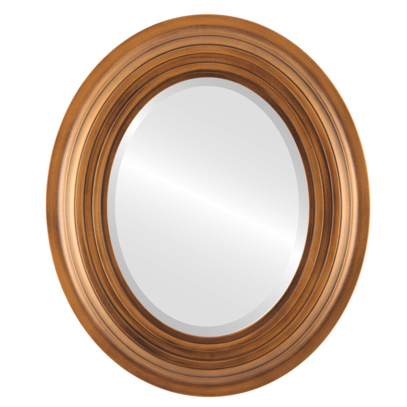 Pinter Oval Mirror, 34" x 28", Sunset Gold