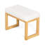 Banc à langer beige avec coussin moelleux - banc et table à langer, style et cadre modernes, convient à divers environnements domestiques, banc de 25,5 po x 18,25 po x 14,5 po, siège de 14,4 lb avec des lignes épurées, siège en bois naturel et petit-130598284