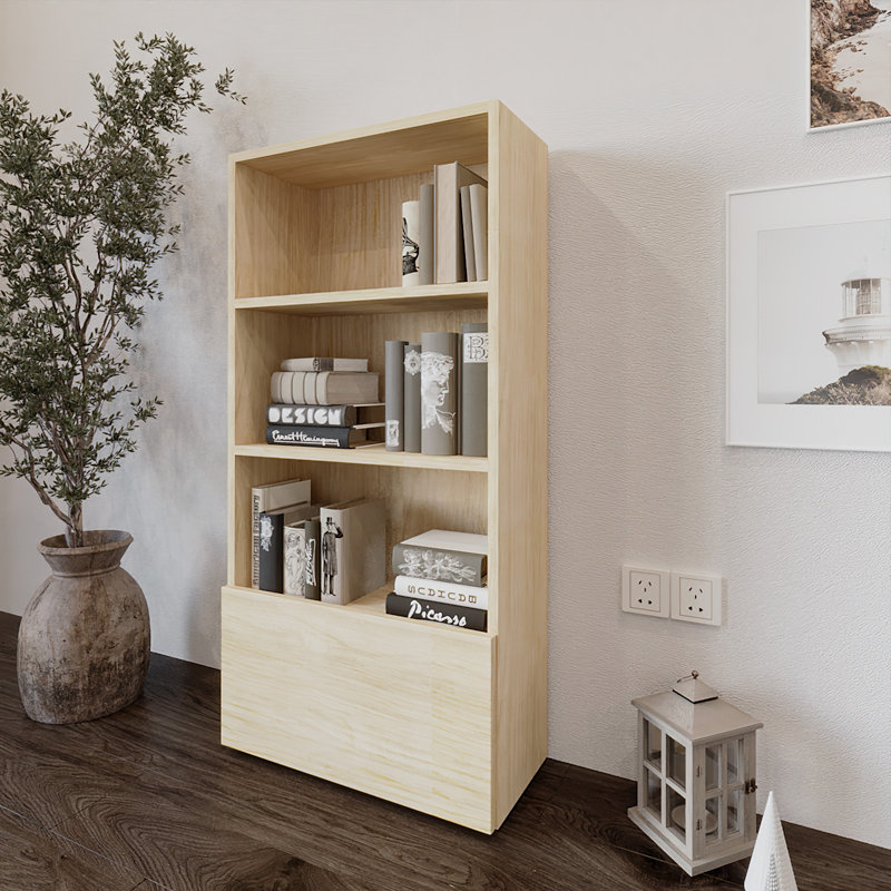 Milette 122cm H x 60cm W Standard Bookcase, Pine