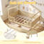 Lit double avec 2 tiroirs de rangement, cadre de lit en forme de maison pour enfants et adolescents-128515400