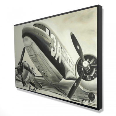 Reproduction d'avion rétro sur toile