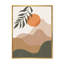 Abstrait lune rouge dans les montagnes aux tons de terre I - impression sur toile-59706789-59778633