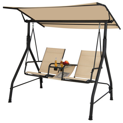 Kothan 2 Person Porch Swing with Canopy