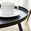 Ensemble de conversation pour 2 personnes avec chaises pivotantes en rotin et table basse ronde