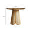 Table de salle à manger ronde 31,50 "en bois massif minimaliste moderne avec détails en rotin-130632978