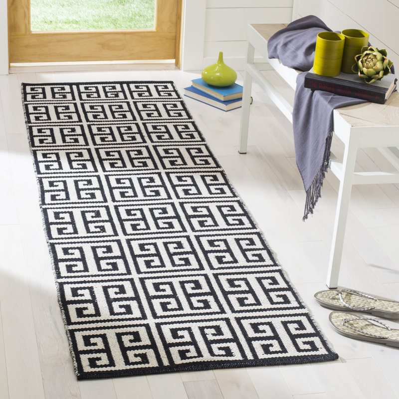 Royalton Hand Woven Cotton Geometric Rug, Runner 2'3" x 7'