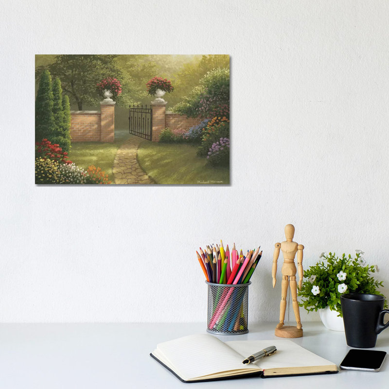 Autumn Bridge II by Michael Marcon - Wrapped Canvas Painting, 20.32 cm H x 30.48 cm W