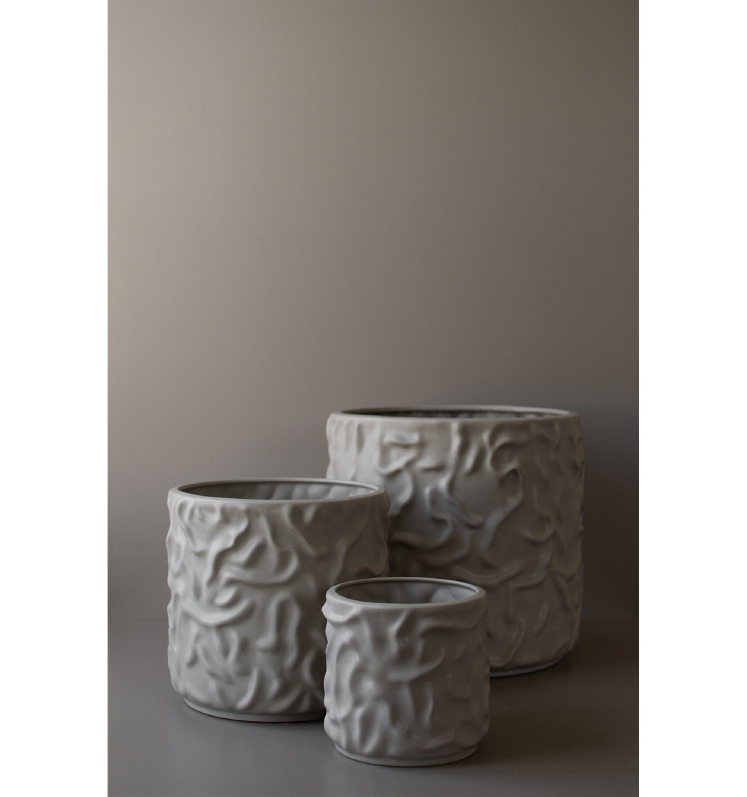 Ceramic Table Vase, White, 12.6" H x 4.75" W x 4.75" D