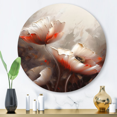 " Cream Delicate Poppy Flowers "