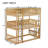 Full Over Full Bunk Bed with Twin Trundle, Solid Rubber Wood, Ladder & Guardrails, Convertible to 2 Full Beds-1779761129