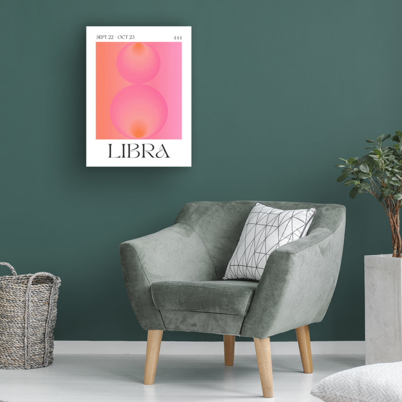 " Wrapped Canvas Wall Art - Valeria Castillo 'Libra' Wall Art For Living Room, Bedroom, Or Office Décor - 35x47 "