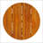 Acacia Round Outdoor Side Table With Slat Panel Design, Durable And Weather-Resistant For Versatile Use