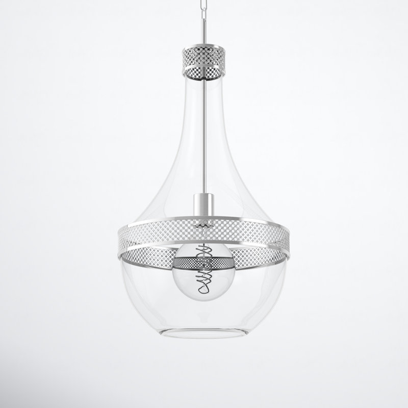 Twain 1 - Light Unique/Statement Pendant, Polished Nickel, 32" H x 17.5" W x 17.5" D