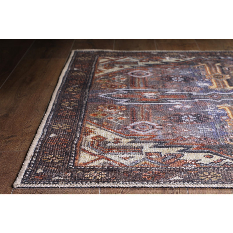 Luxurious Machine Washable Area Rug, 4.9 x 7.5 Feet, 100% Polyester, 1850 g/m², Pile Height: 0.2 inches | Eco-Friendly Recycled Poly Cotton Backing | Perfect for Living Room & Bedroom, Soft and Durable Design
