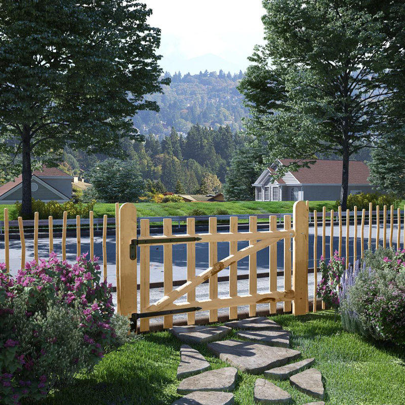 Fason 60cm H x 99.10cm W Beige Wood Gate