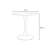 White Khaki Round Sintered Stone Dining table
