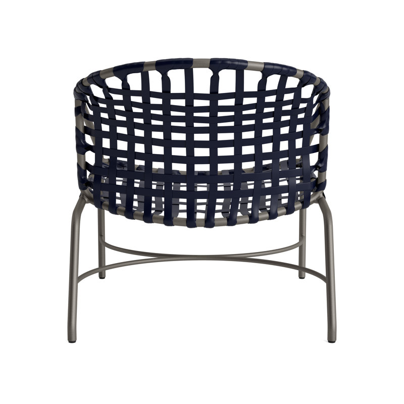 Kantan Outdoor Lounge Chair, Mica/Marine Vinyl Lace