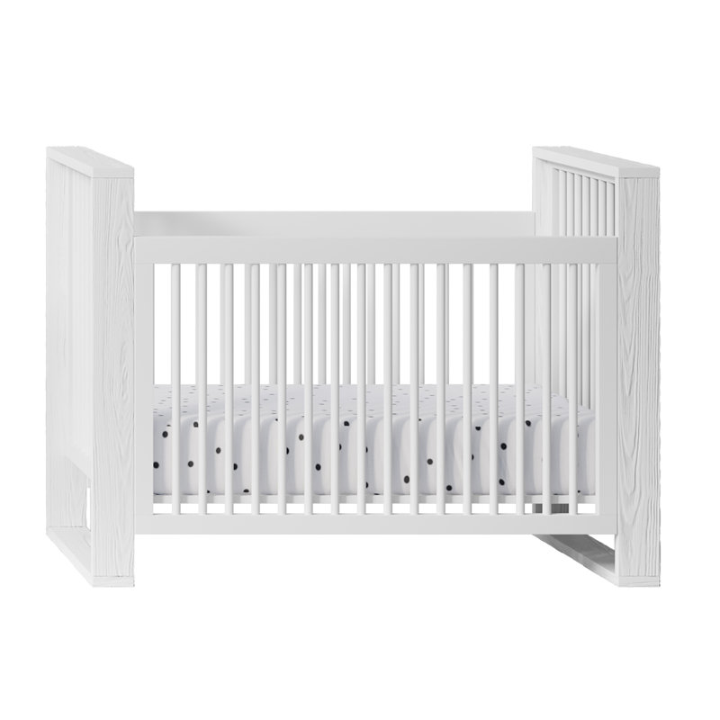 Milk Street Baby True Traditional Crib (Acacia/Snow), White