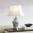 Kennlee 23.7" Ceramic Dimmable Table Lamp With USB Ports & Type C