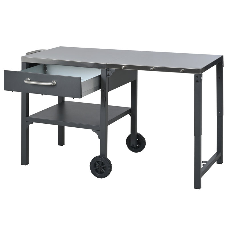 Chariot de cuisine pour l'extérieur, Gris