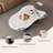 48.4" Modern Irregular Cloud-Shaped Coffee Table - Faux Marble Tabletop & MDF  Cylinder Legs  Stylish Luxury Living Room Center Table Home Decor Furniture