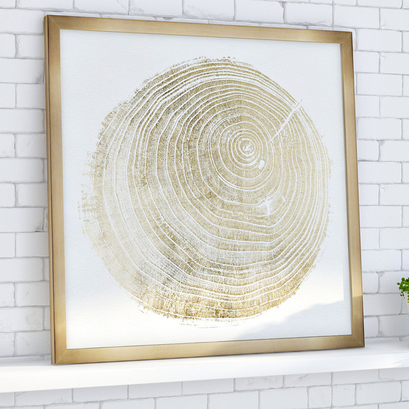 «Abstract Cuore di Legno II», reproduction d'art graphique sur papier encadré, Toile tendue, H 40 po x l 40 po x P 1,5 po