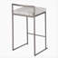 Tabouret de bar contemporain empilable en acier inoxydable avec coussin en tissu Cowboy par LumiSource - ensemble de 2-318276268-318276275