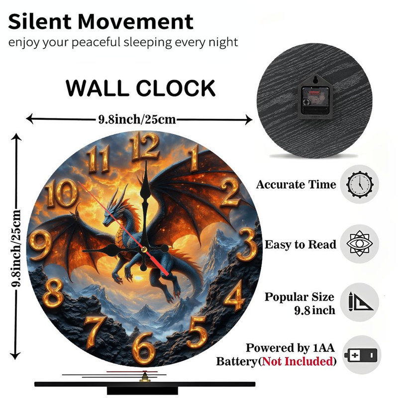 Horloge murale 9,8 "