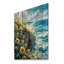 Tournesols océaniques à la côte I - Décoration murale en bois de tournesols - sur bois de pin naturel-214576453