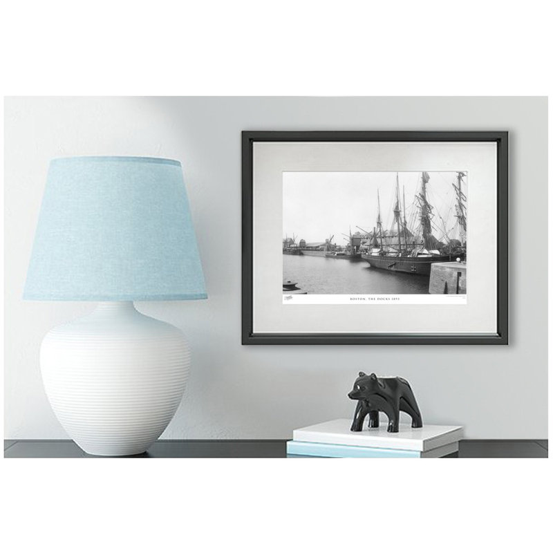 Boston, The Docks 1893 - Single Picture Frame Print, 63.3cm H x 83.5cm W x 2.3cm D
