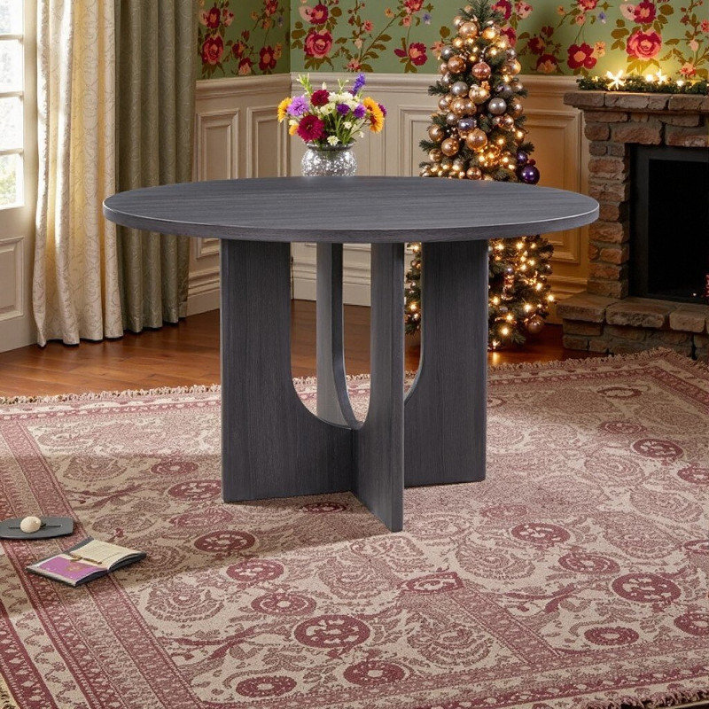 Table de salle à manger 47,3 po, Noir antique