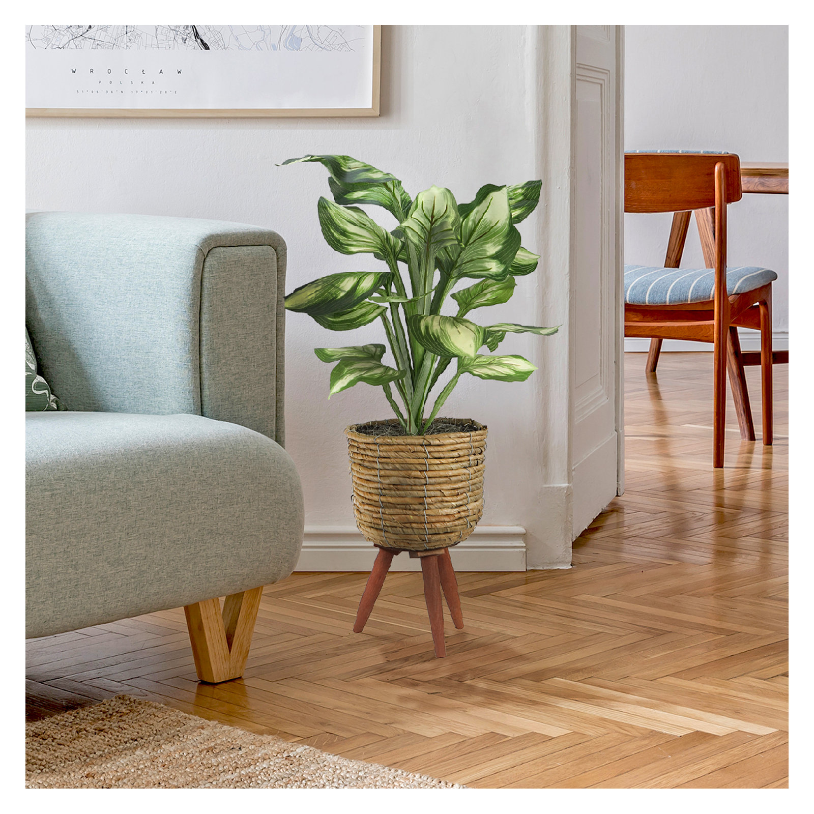 28'' Faux Foliage Plant in Basket