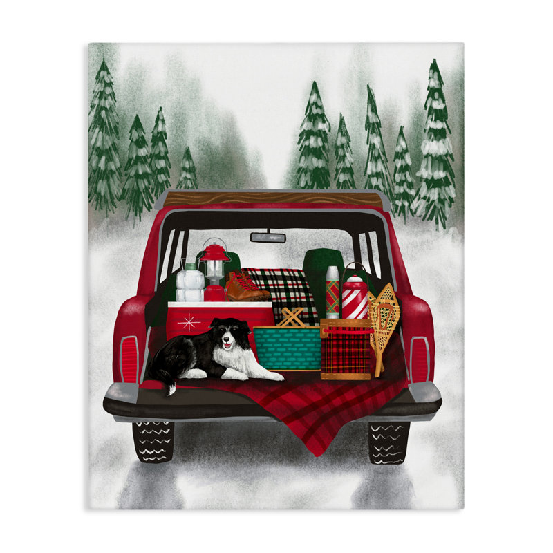 Winter Tailgate avec toile pour chien, design par Jilly Jack Designs, H 20 po x l 16 po