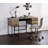 Rustic Oak & Black Finish Wirting Desk W/ USB Port