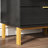 19.7" Black 2-Drawer Nightstand With Gold-Tone Legs And Handles