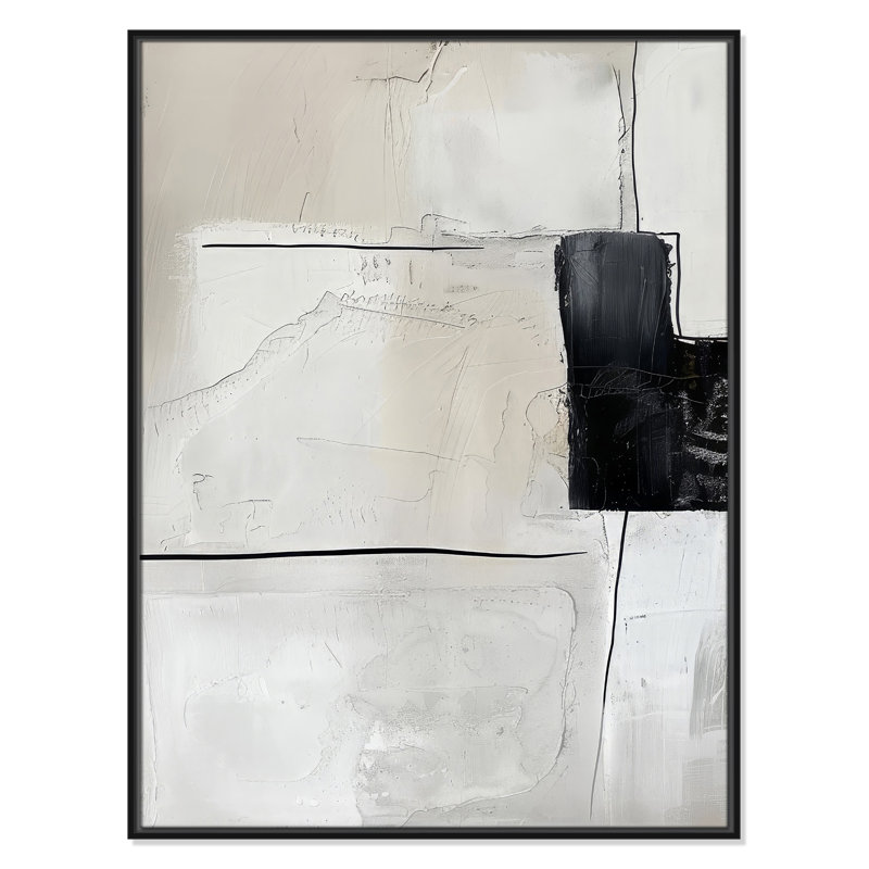 «Neutral Balance I Print» par Lazar Studio, L 31,5 po x H 41,5 po, Toile avec cadre, Cadre flottant noir