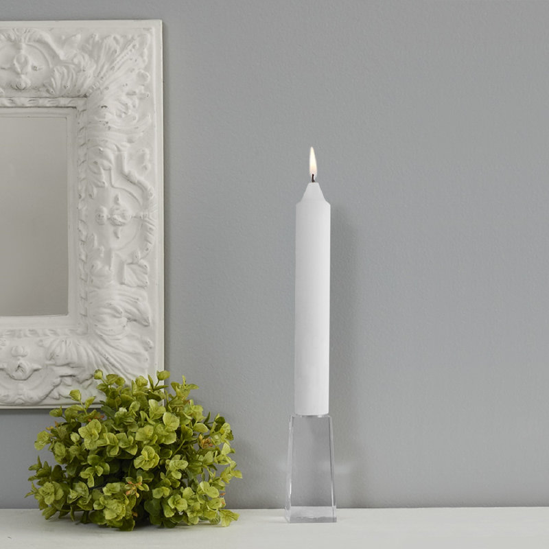 Bougie Timberline Collenette, H 9 po x l 1,25 po x P 1,25 po, Blanc