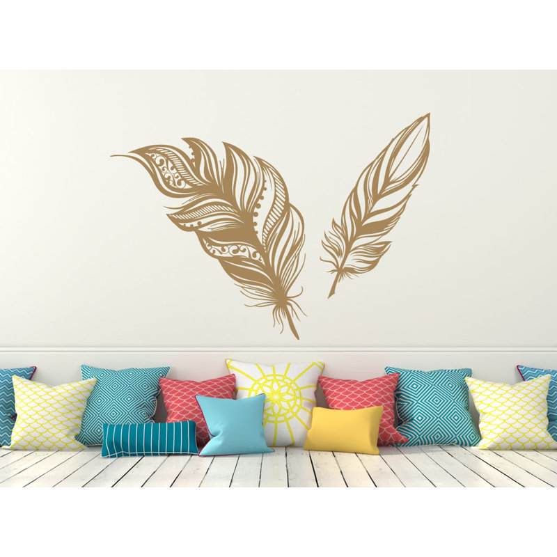 Abstract Non-Wall Damaging Wall Decal, 22" H x 31" W, Light Brown