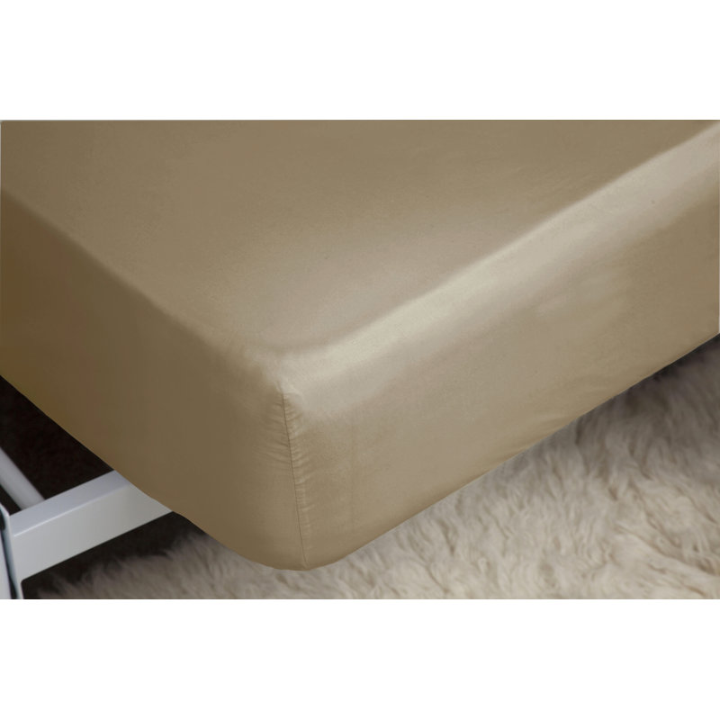 200 TC 50/50 Percale Polycotton Percale Fitted Sheet, Walnut Whip, Super King (6')