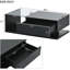 Rectangular Coffee Table With Particle Board And Tempered Glass, Black Practical Design Glass Top-1182528572