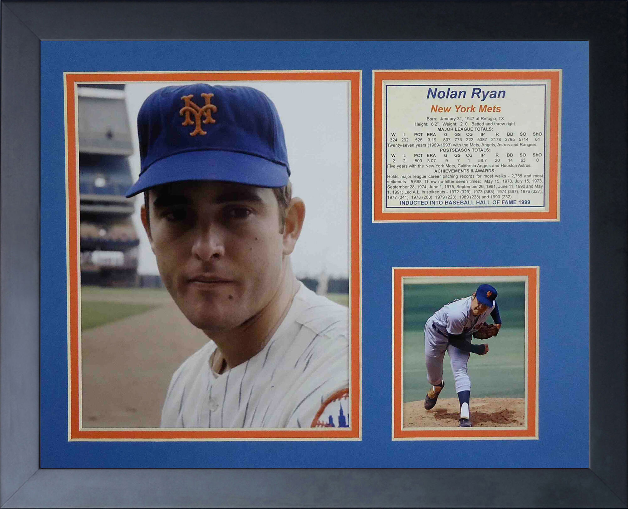 Legends Never Die Nolan Ryan Fight Framed Memorabilia