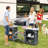 Rectangular Metal Folding Outdoor Camping Table , 68'' in. W 19'' in. D-65644500-65644501
