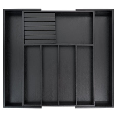 Bamboo Silverware Drawer Organizer, 7 Slots