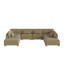 8 Seater Corduroy Corner Sofa -205672173
