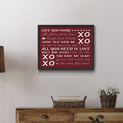 Love You More Framed Print - Solid Wood