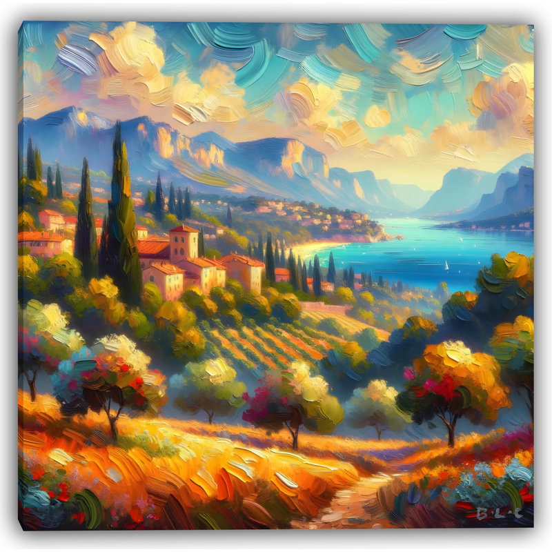Art mural sur toile, "Tuscan Reverie", H 30 po x l 30 po