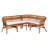 Charlles Polyester Blend Upholstered Rattan Bench