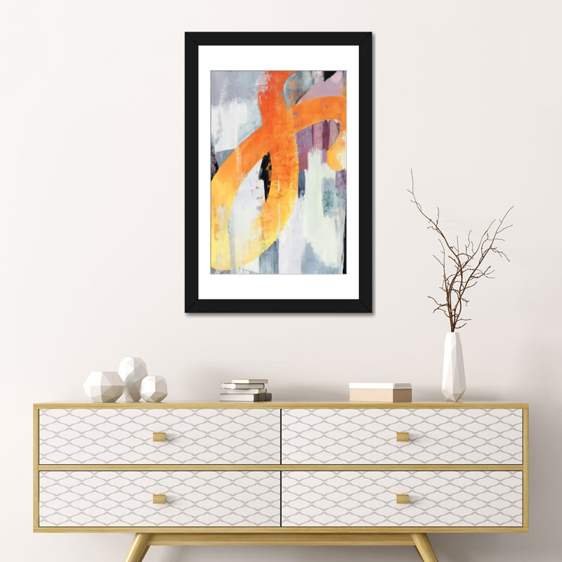 «Infinite II», reproduction sur toile, H 24 po x l 16 po x P 1 po, Papier avec cadre noir, Blanc