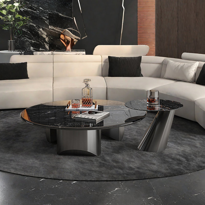 Table basse simple en cristal, H 13,8 po x L 31,5 po x l 31,5 po