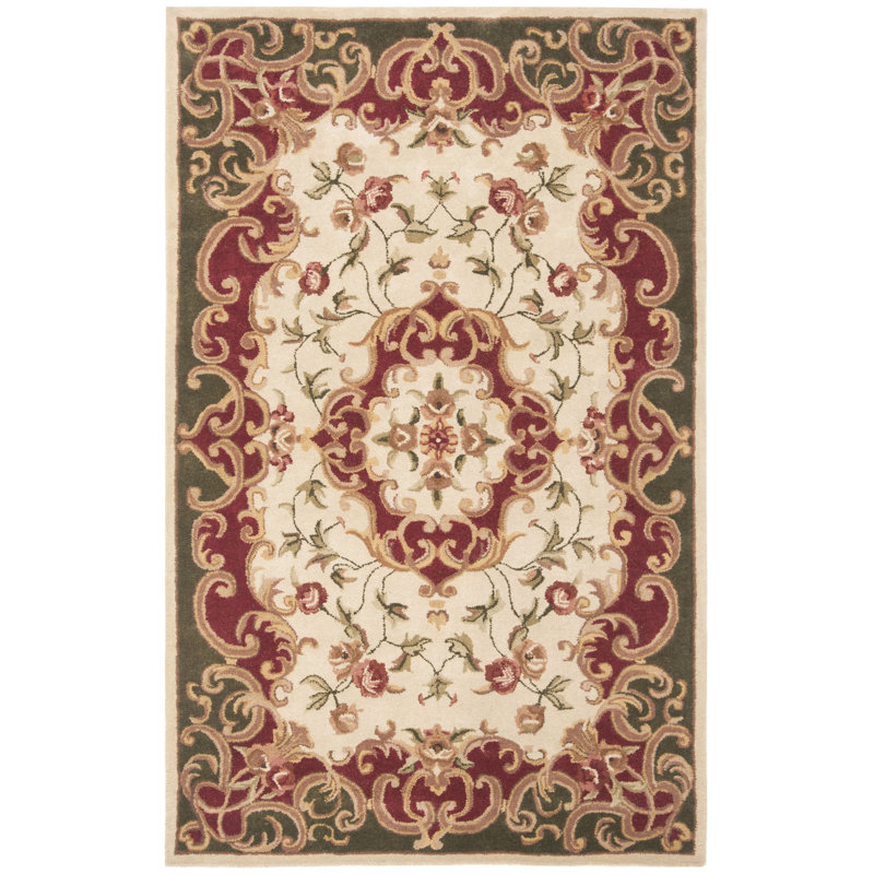 Tapis oriental en laine touffeté à la main Alg, Rectangle 2 pi x 3 pi